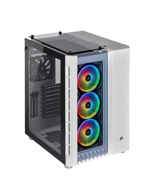  Corsair Crystal Series 680X RGB ATX High Airflow Tempered Glass Smart Case – White